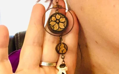 Check out my branch and bone earrings